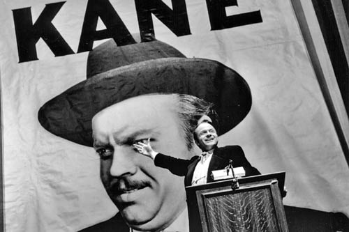  Citizen Kane: Welles as Charles Foster Kane on the campaign trail.